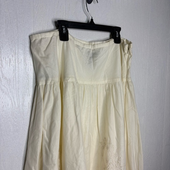 Lauren Ralph Lauren Vintage Made in USA cotton ivory eyelet midi skirt size 12 - Picture 2 of 10